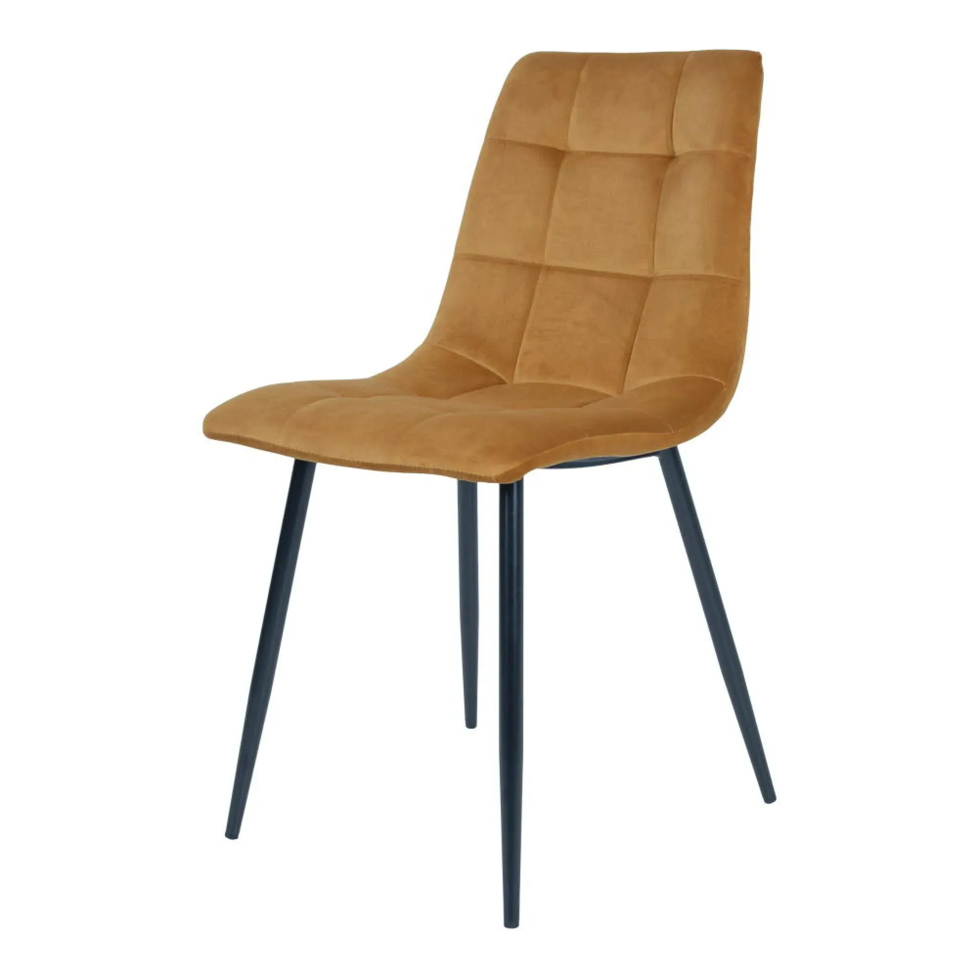 Middelfart Dining Chair Set of 2 - Mustard, Velvet