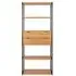 Minato Open Bookcase with 2 Drawers - Natural, Wood