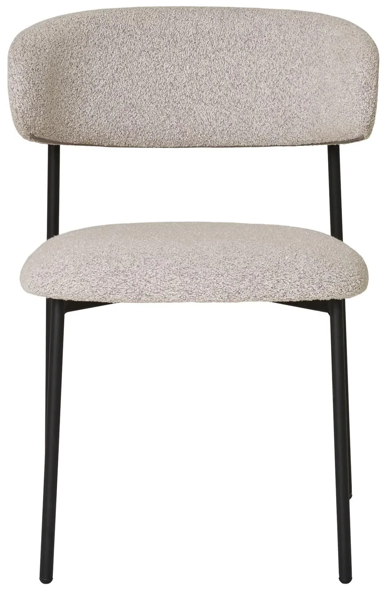 Mira Dining Chair Set of 2 - Sand, Boucle Fabric