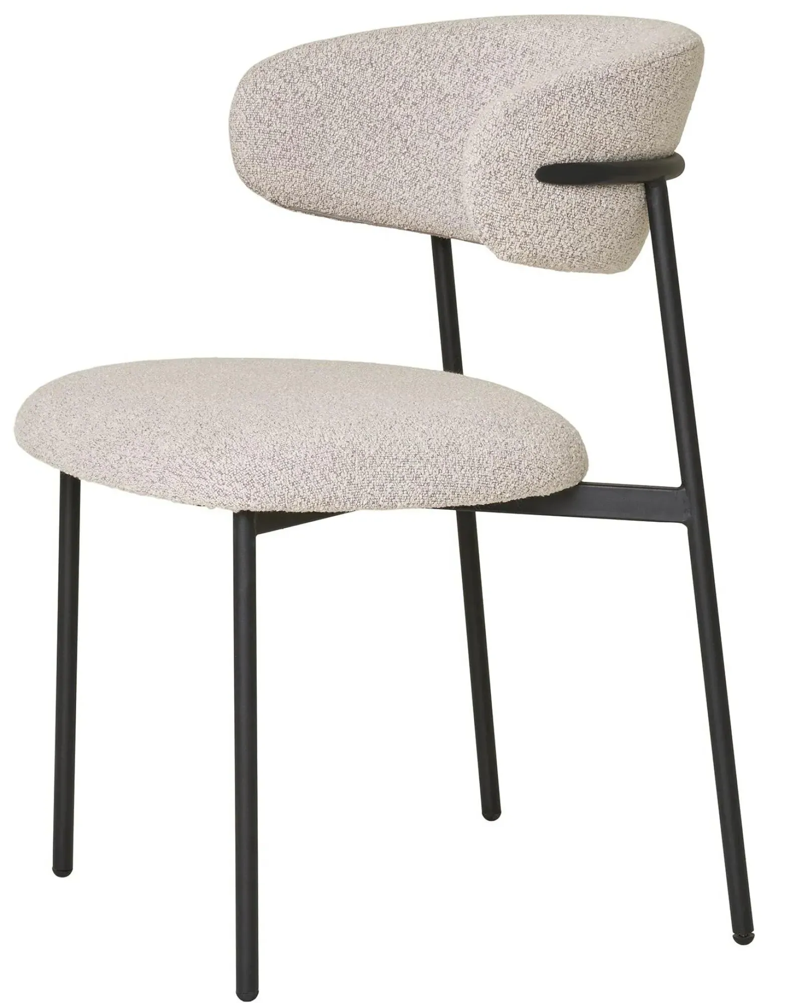 Mira Dining Chair Set of 2 - Sand, Boucle Fabric