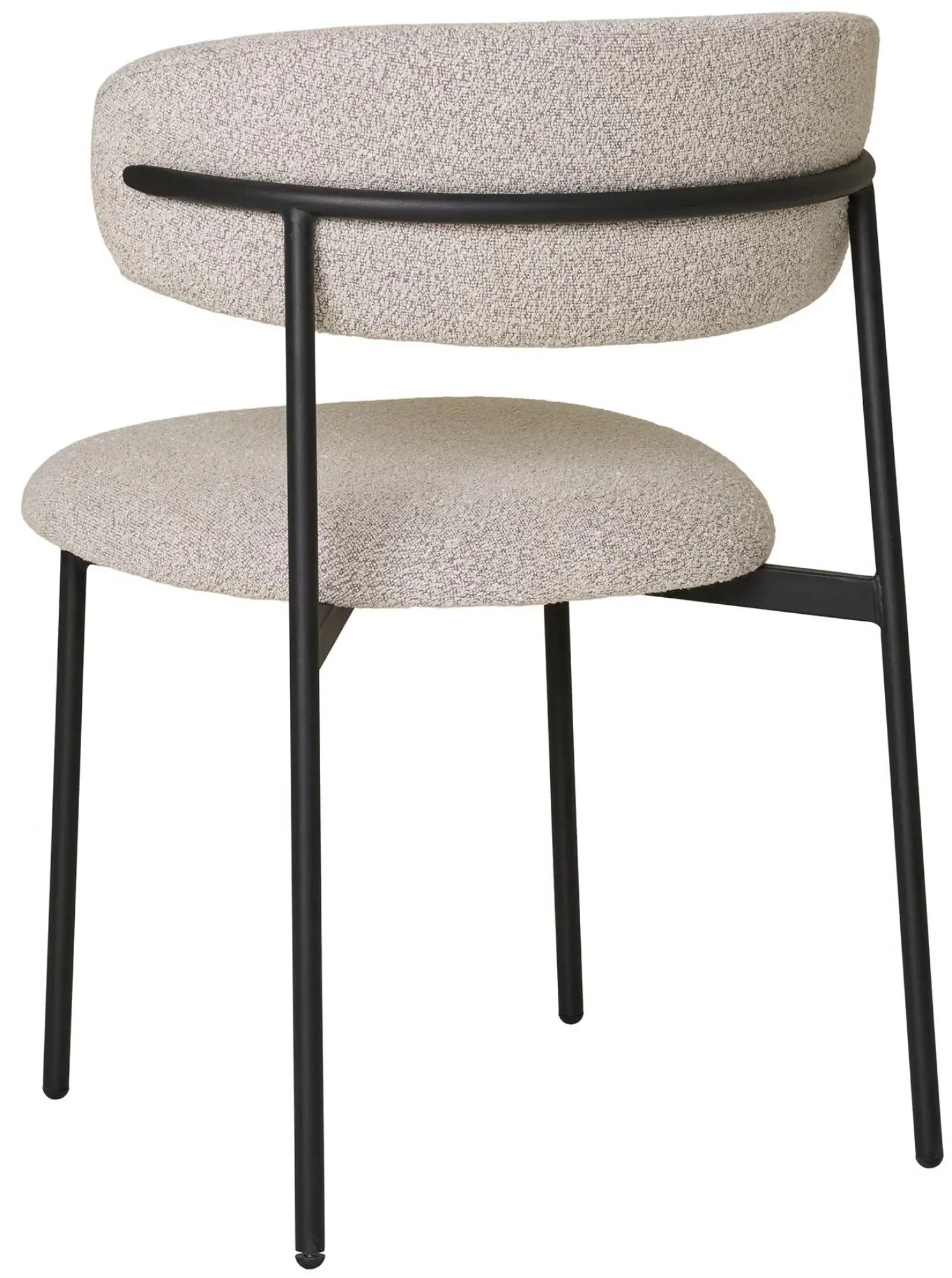 Mira Dining Chair Set of 2 - Sand, Boucle Fabric