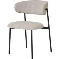 Mira Dining Chair Set of 2 - Sand, Boucle Fabric