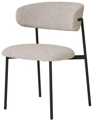 Mira Dining Chair Set of 2 - Sand, Boucle Fabric