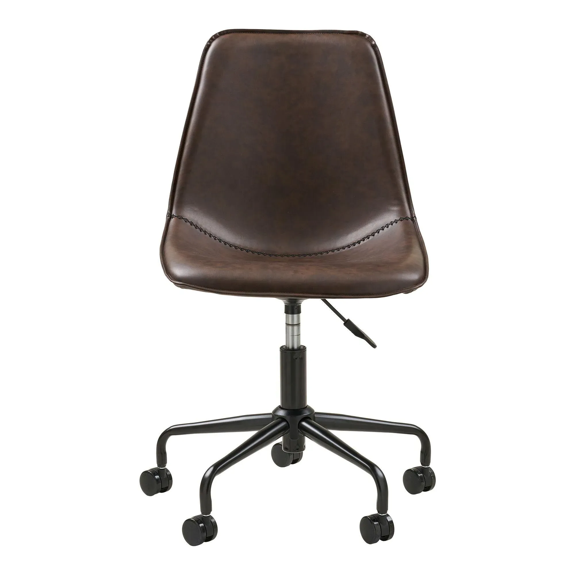 Monaco Adjustable Office Chair - Brown, Faux Leather