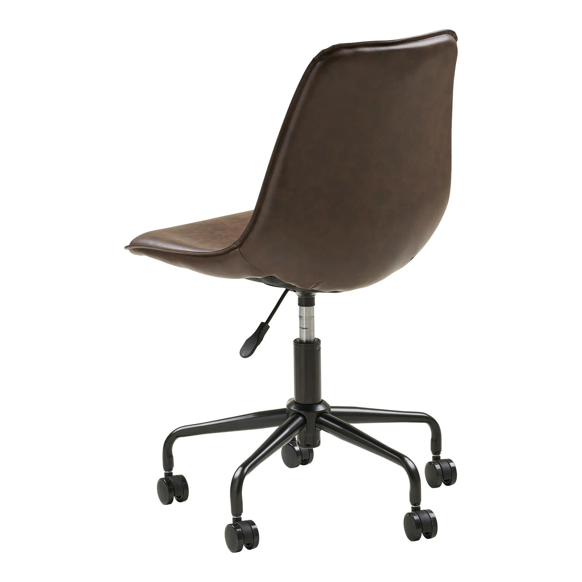 Monaco Adjustable Office Chair - Brown, Faux Leather