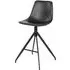 Monaco Barstool with Back - Black, Faux Leather