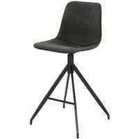 Monaco Barstool with Back - Grey, Fabric