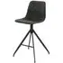 Monaco Barstool with Back - Grey, Fabric