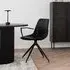 Monaco Swivel Dining Armchair - Black, Faux Leather