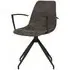 Monaco Swivel Dining Armchair - Grey, Fabric