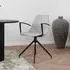 Monaco Swivel Dining Armchair - Light Grey, Boucle