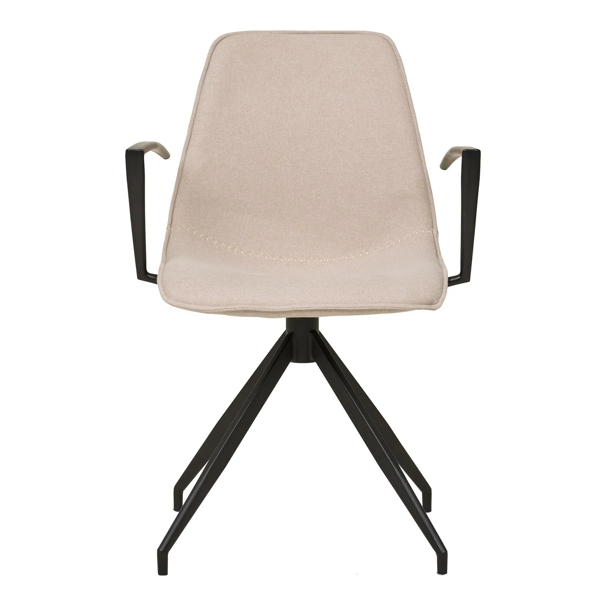 Monaco Swivel Dining Armchair - Sand, Fabric