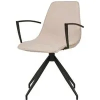 Monaco Swivel Dining Armchair - Sand, Fabric