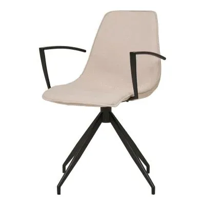Monaco Swivel Dining Armchair - Sand, Fabric