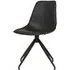 Monaco Swivel Dining Chair - Black, Faux Leather