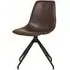 Monaco Swivel Dining Chair - Dark Brown, Faux Leather