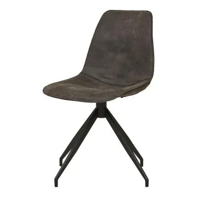 Monaco Swivel Dining Chair - Grey, Fabric