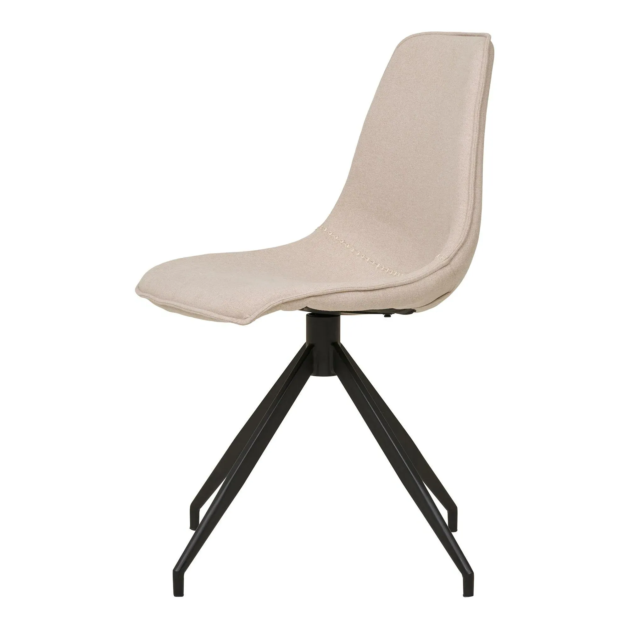 Monaco Swivel Dining Chair - Sand, Boucle Fabric