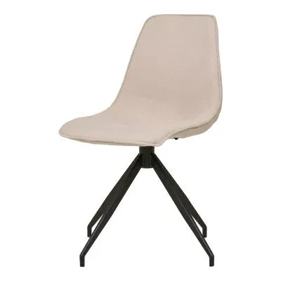 Monaco Swivel Dining Chair - Sand, Boucle Fabric