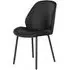Monte Carlo Dining Chair - Black, Faux Leather