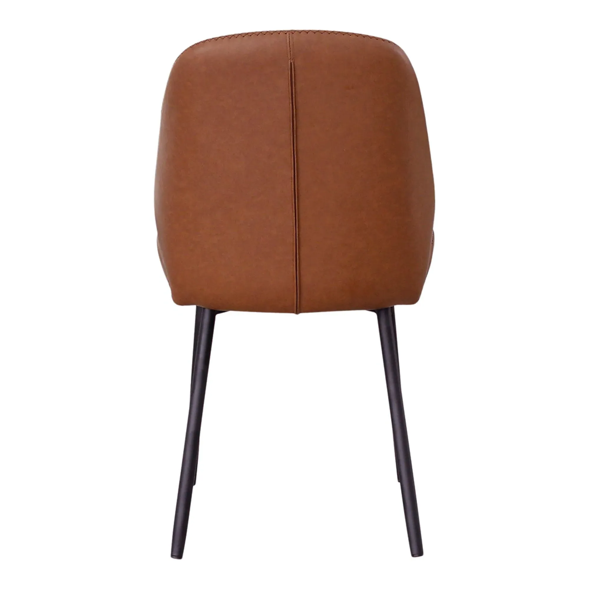 Monte Carlo Dining Chair - Brown, Faux Leather