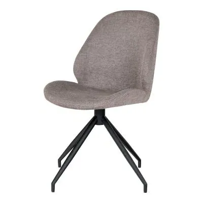 Monte Carlo Swivel Dining Chair - Stone, Fabric
