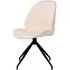 Monte Carlo Swivel Dining Chair - White, Boucle Fabric