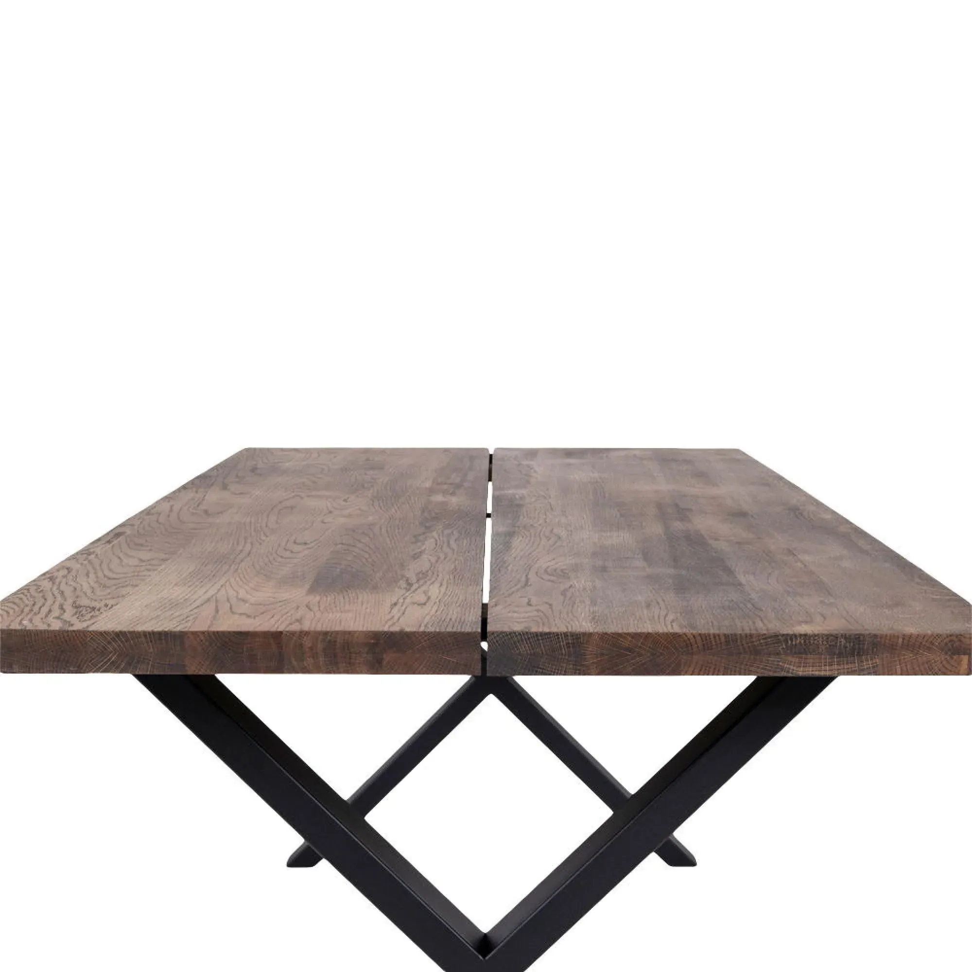 Montpellier 8 Seater Dining Table with Cross Legs - Smoked Oak