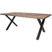 Montpellier 8 Seater Dining Table with Cross Legs - Smoked Oak