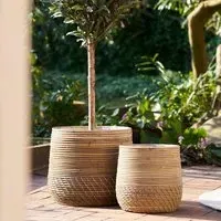 Moro Kubu Basket Set of 2 - Natural, Rattan