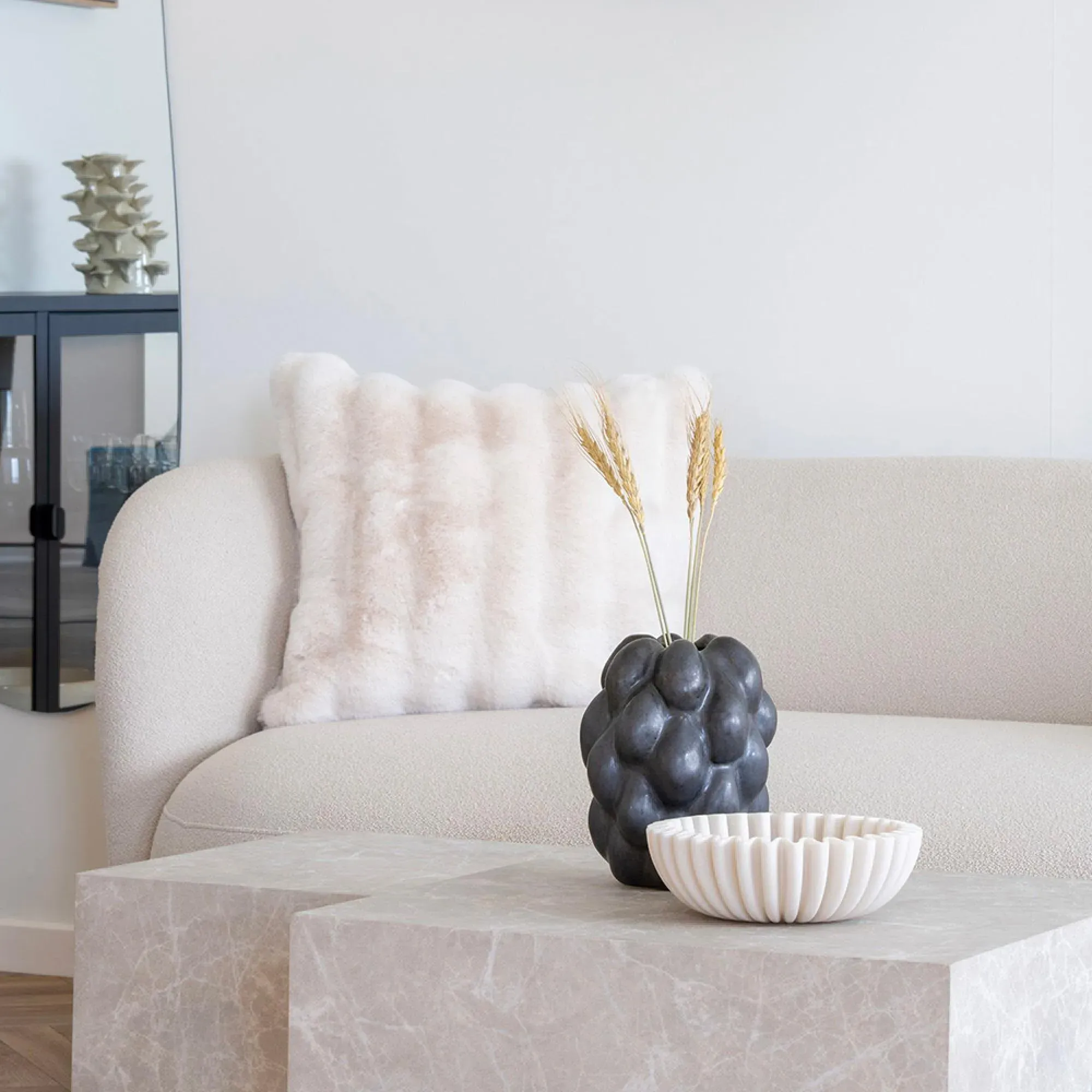 Mykonos 2 Seater Sofa - Sand, Fabric