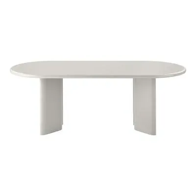 Nagano 8-Seater Oval Dining Table - Sand, Concrete image
