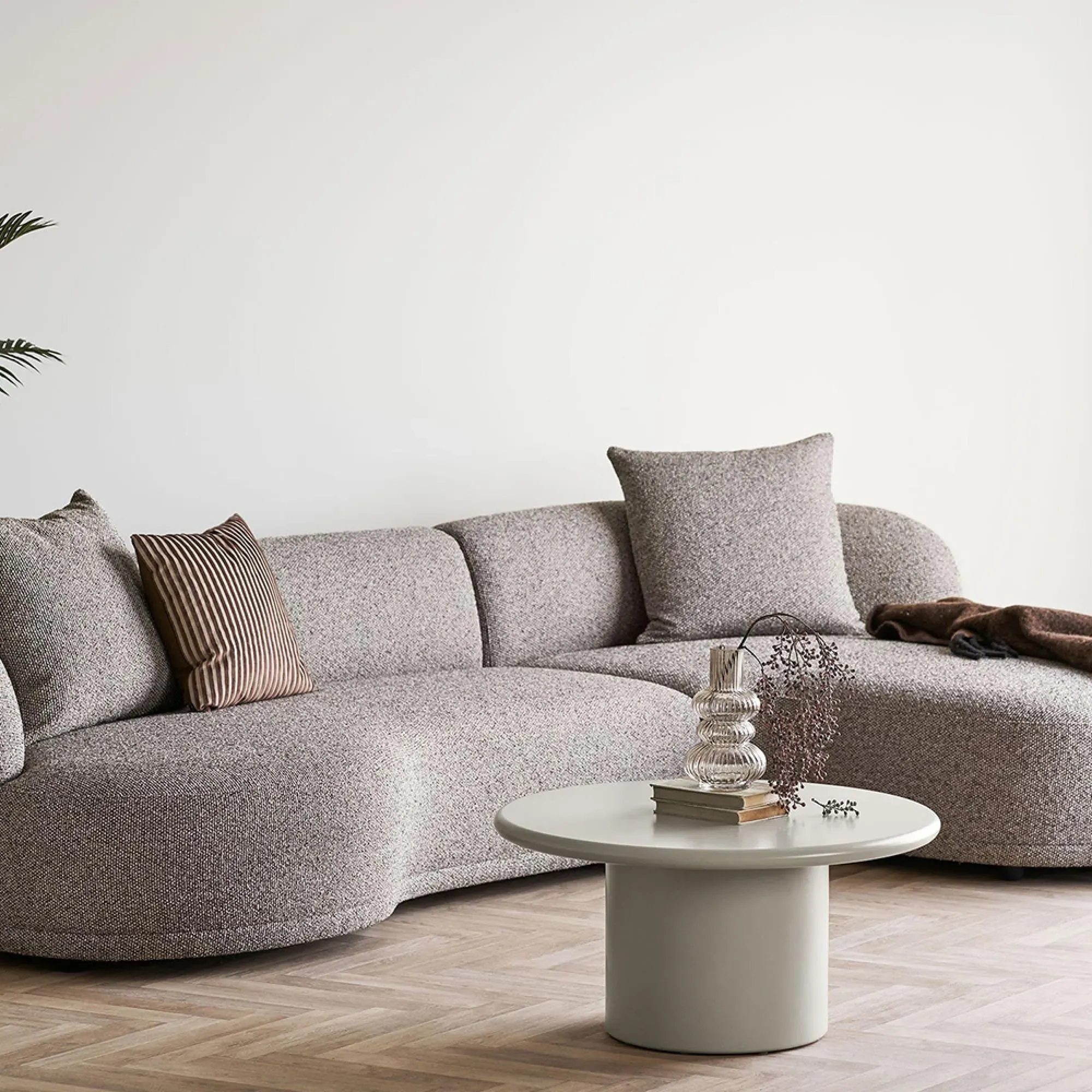 Nagano Round Coffee Table - Sand, Concrete