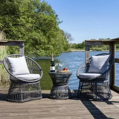Natal Lounge Set - Grey, Metal Rattan image
