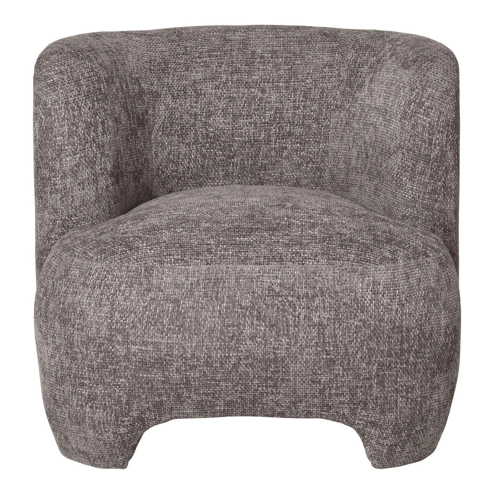 Nazare Fabric Lounge Chair - Grey