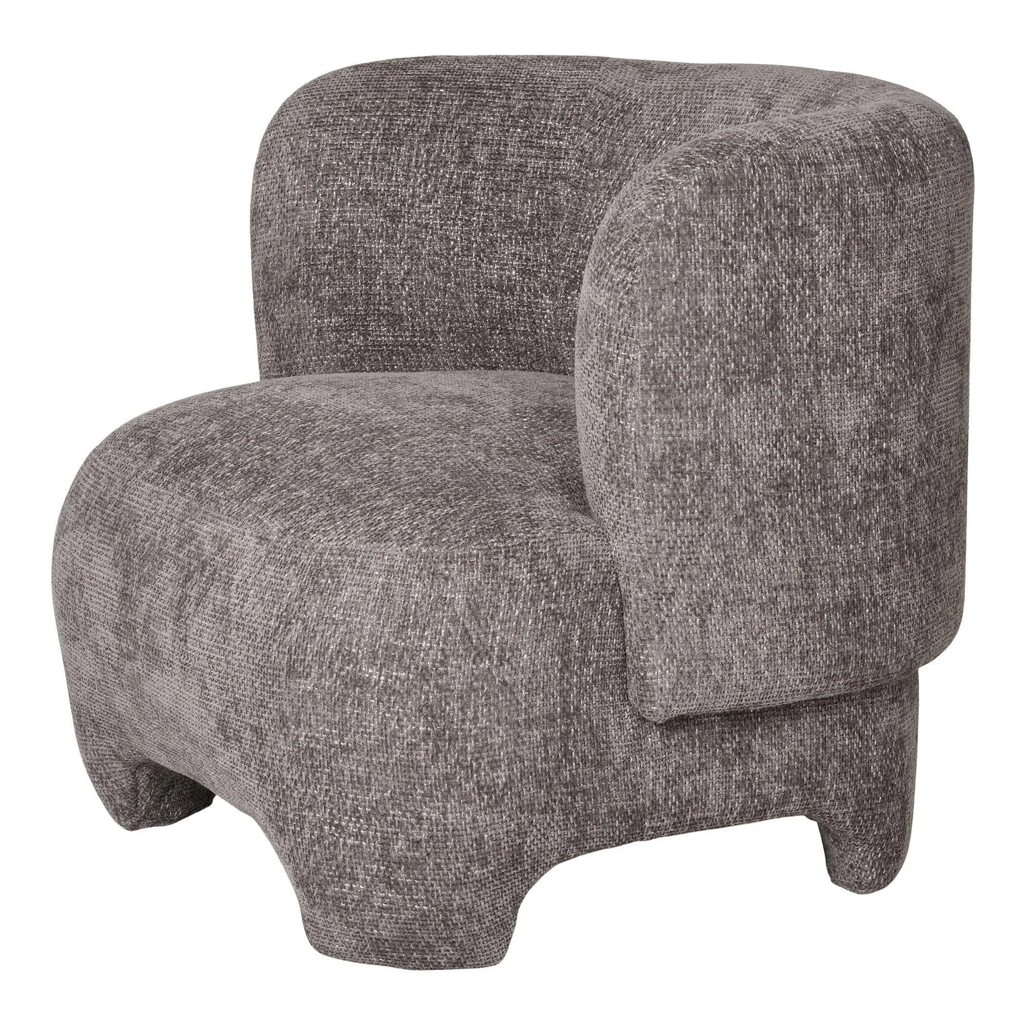 Nazare Fabric Lounge Chair - Grey