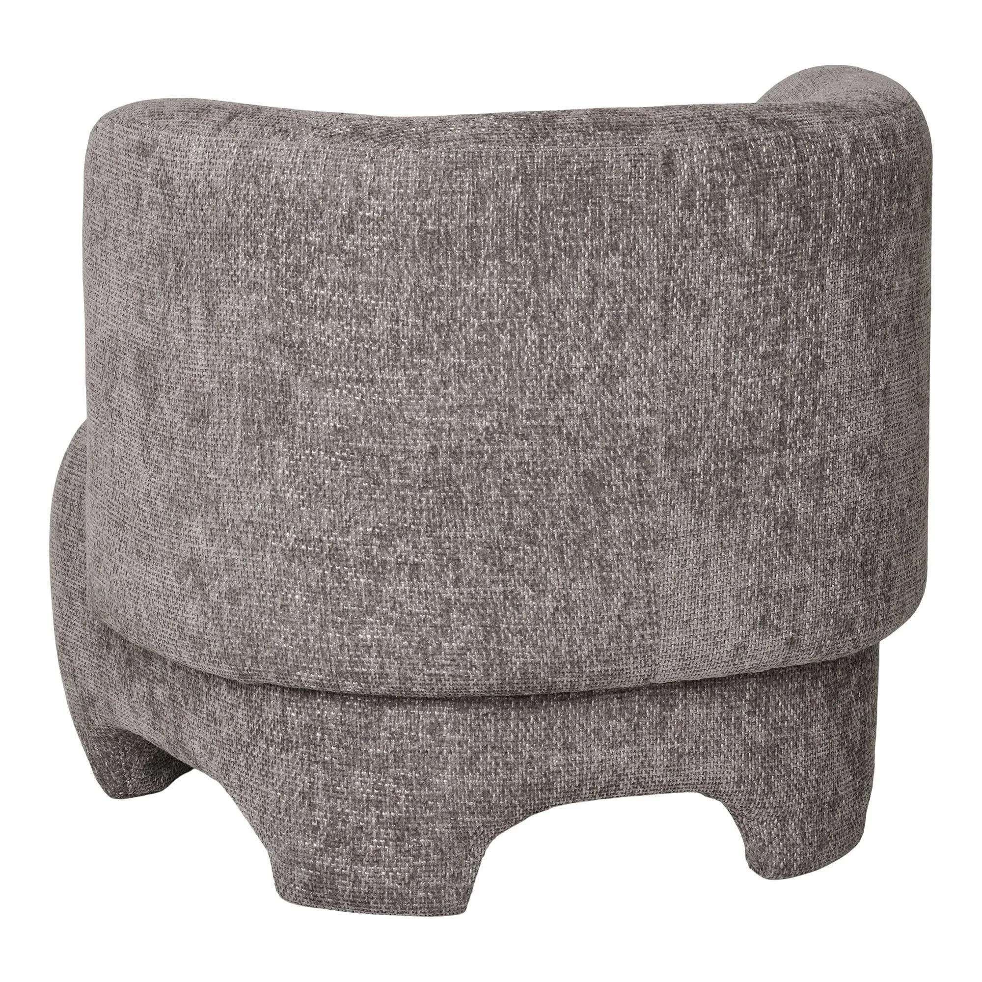 Nazare Fabric Lounge Chair - Grey