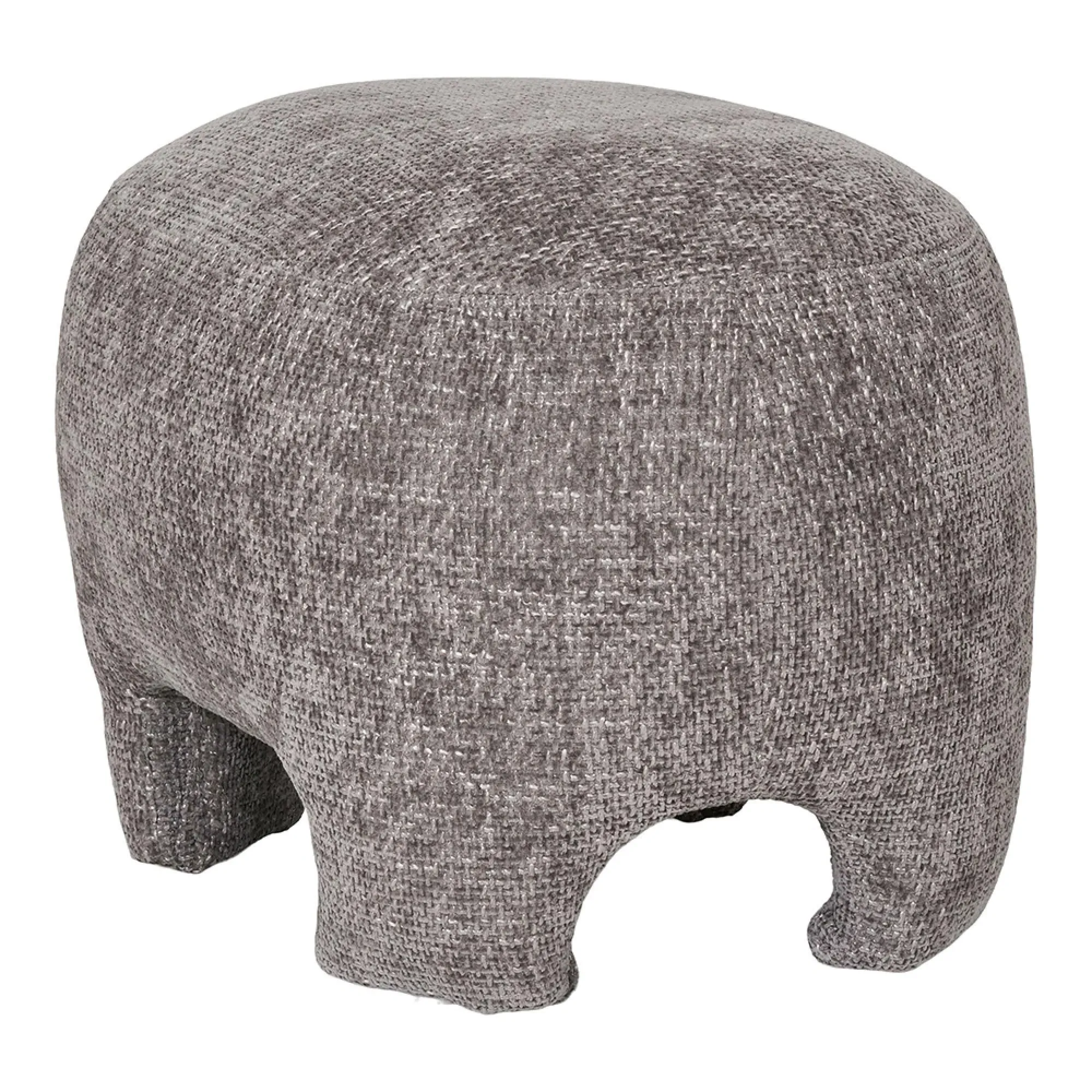 Nazare Fabric Pouf - Grey