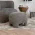 Nazare Fabric Pouf - Grey