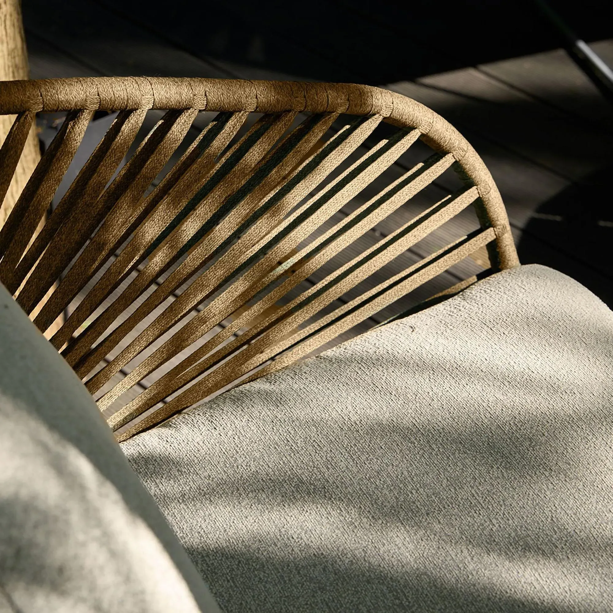 Novella 4-Seater Round Garden Lounge Set - Beige, Fabric