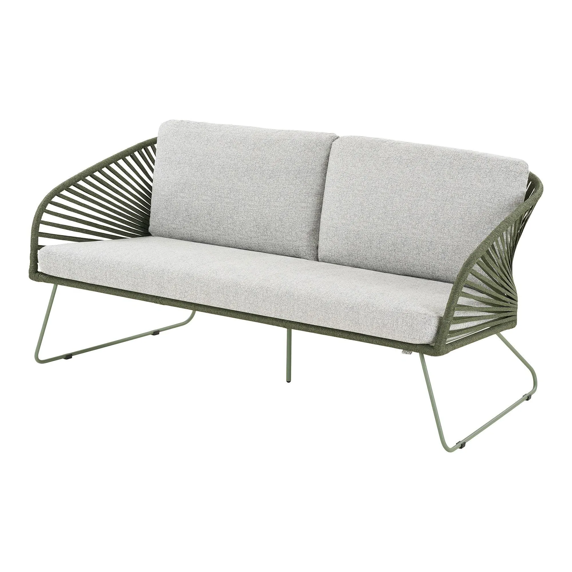 Novella 4-Seater Round Garden Lounge Set - Grey, Fabric