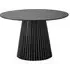 Osaka 4-Seater Round Dining Table with Slatted Base - Black