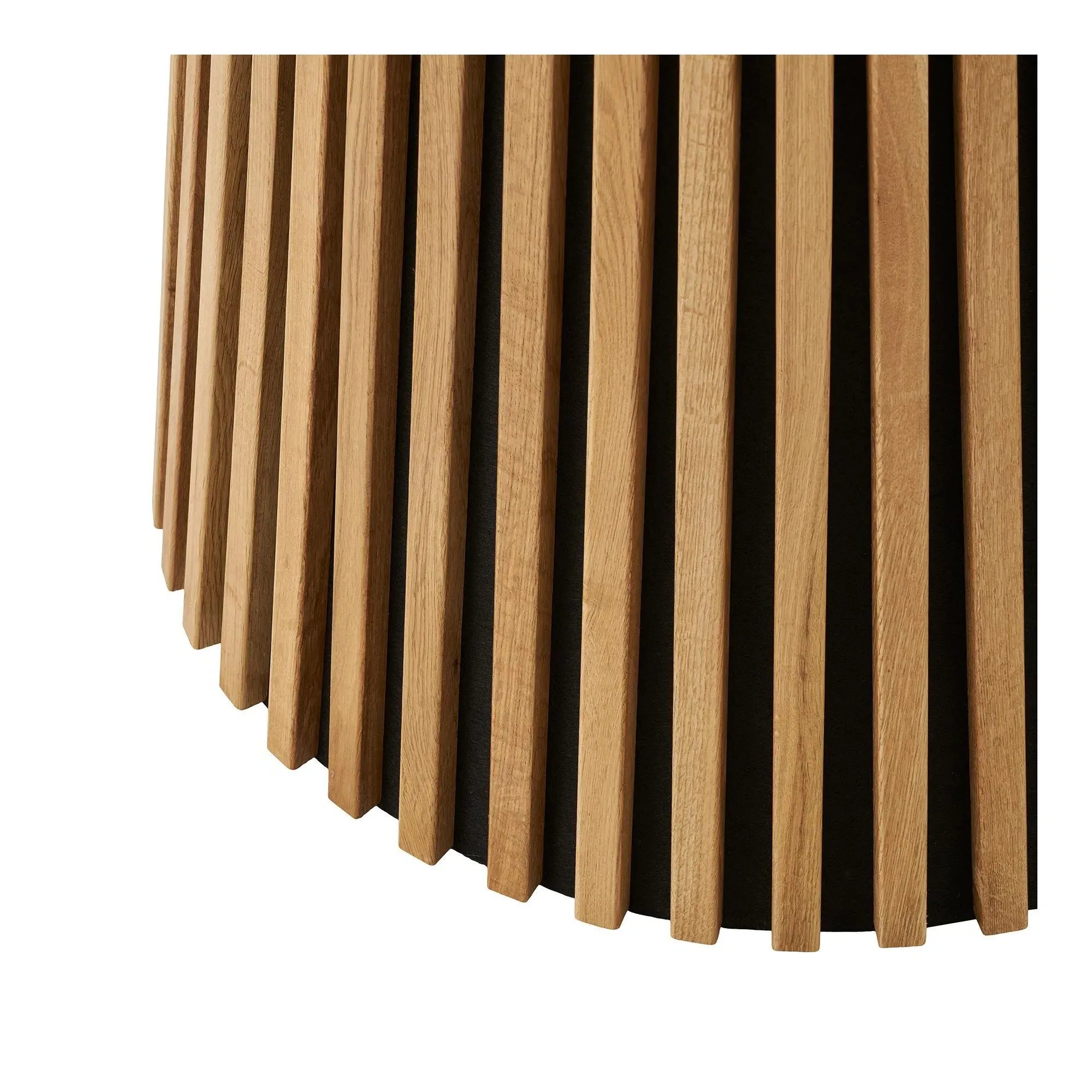 Osaka 4-Seater Round Dining Table with Slatted Base - Oak