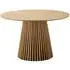 Osaka 4-Seater Round Dining Table with Slatted Base - Oak