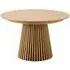 Osaka 4-Seater Round Dining Table with Slatted Base - Oak