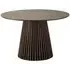 Osaka 4-Seater Round Dining Table with Slatted Base - Smoked