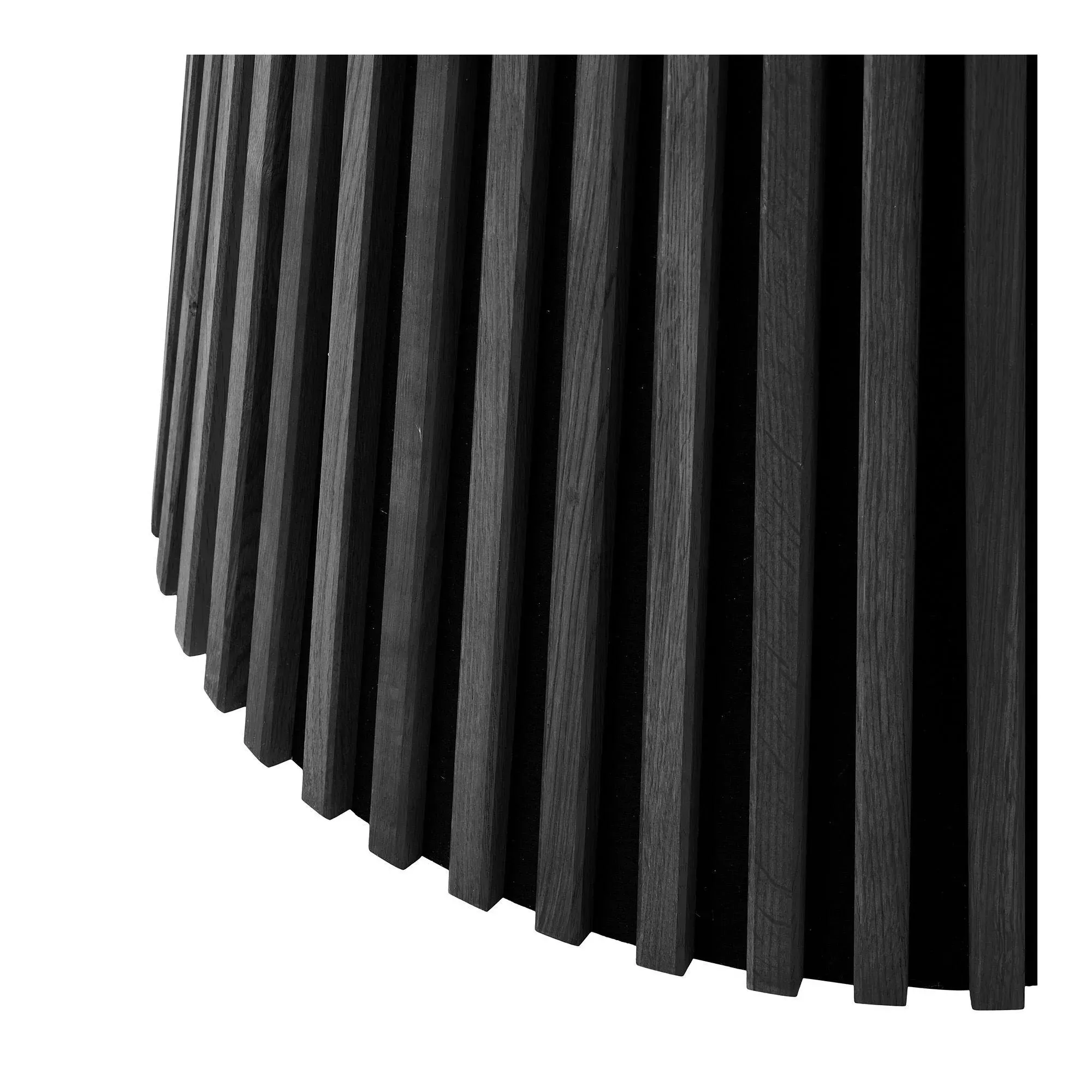 Osaka 6 Seater Round Dining Table with Slatted Base - Black Oak