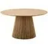 Osaka 6 Seater Round Dining Table with Slatted Base - Oak