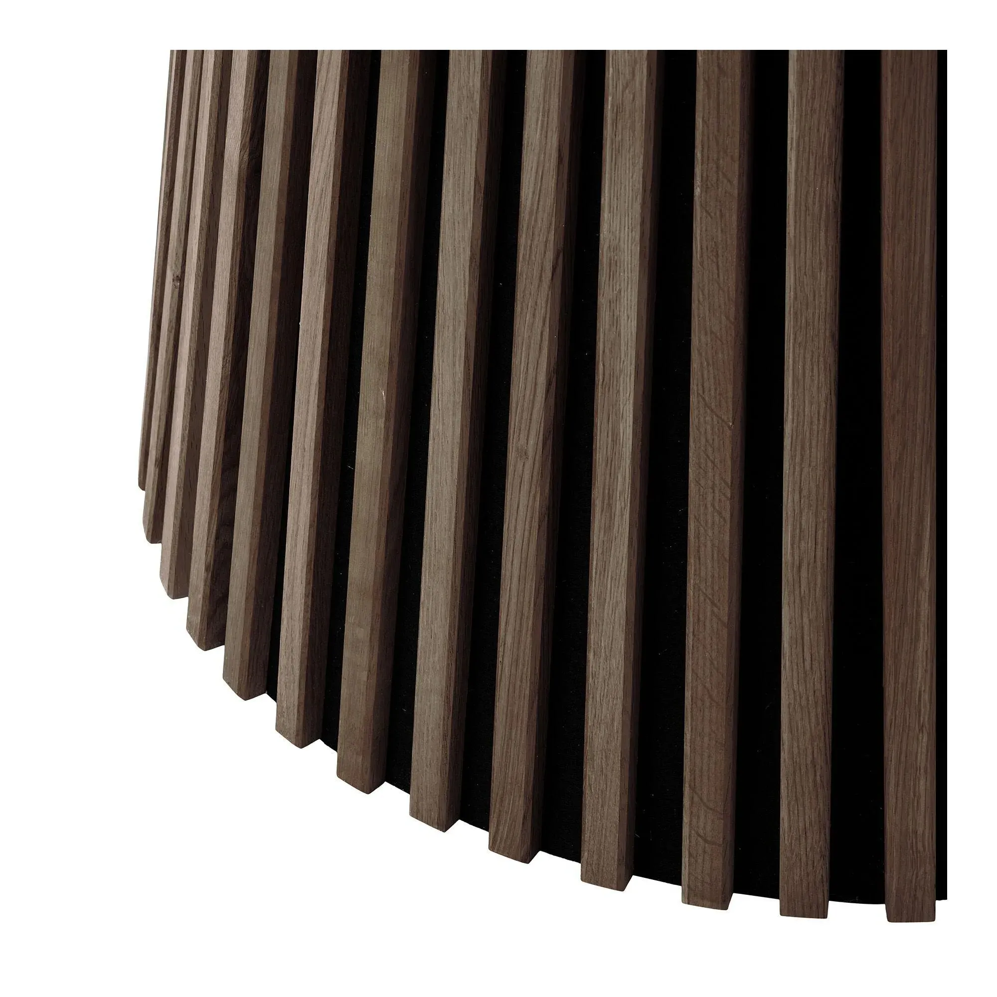 Osaka 6 Seater Round Dining Table with Slatted Base - Smoked Oak