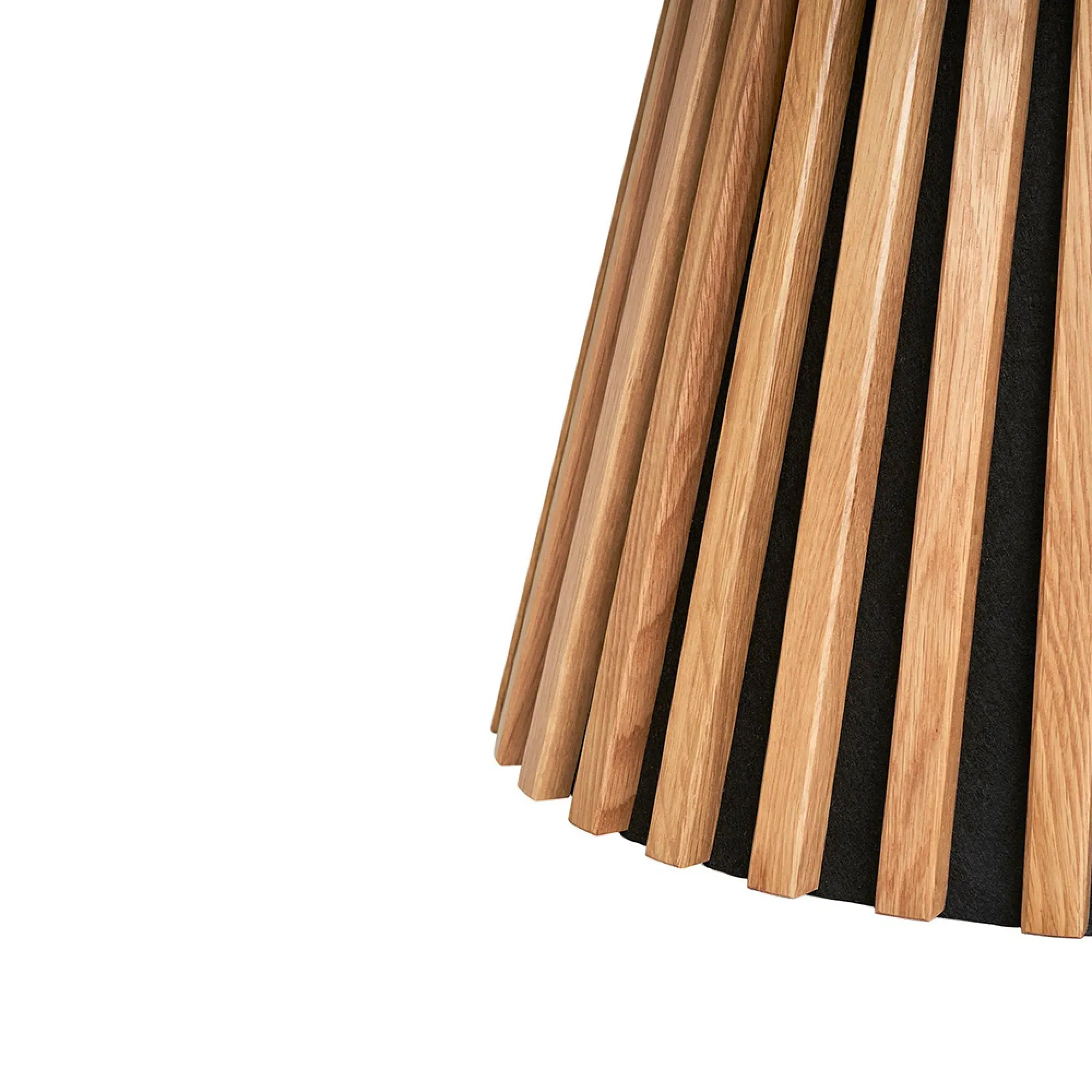 Osaka Round Coffee Table with Slatted Base - Oak